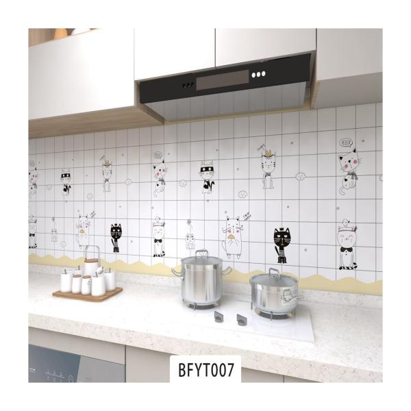 Modern Design Self-Adhesive Aluminum Foil Wallpaper for Kitchen Waterproof and Smoke Proof Wall Beautification