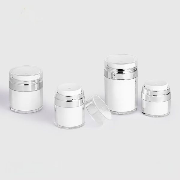 15g 30g 50g 100g Round PS Double Wall Airless Pump Face Cream Jar Cosmetic Bottle