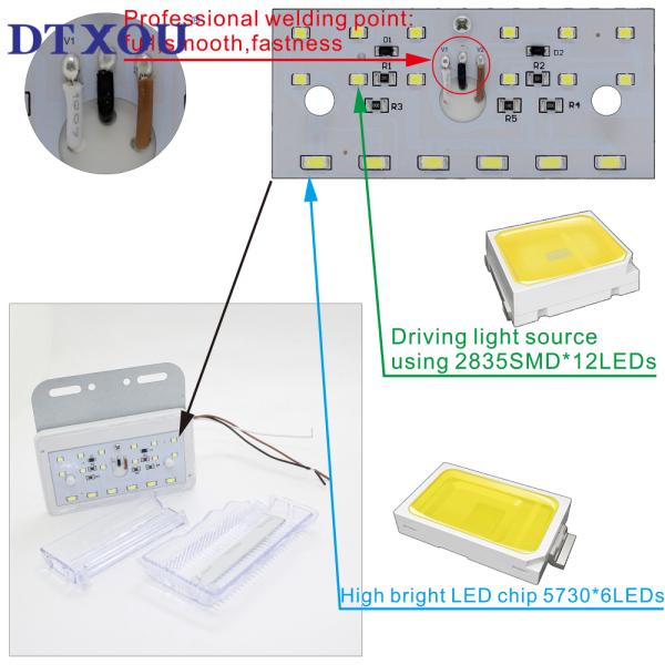 110*104mm Iron Plate Waterproof 21pcs Leds Strobe Flash Led Anti-fog Light For Trucks
