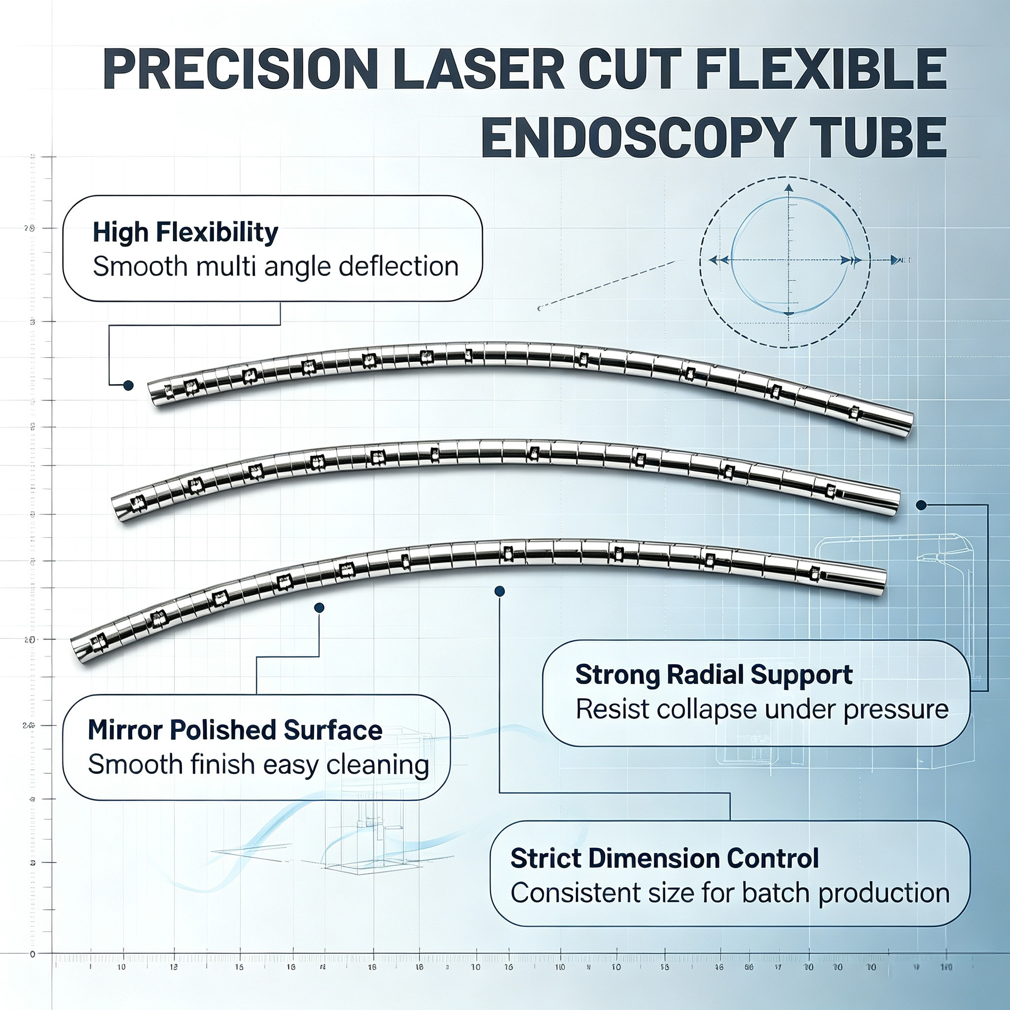 Customized Snake Bone Tube for Endoscopic Instrument Bending Section