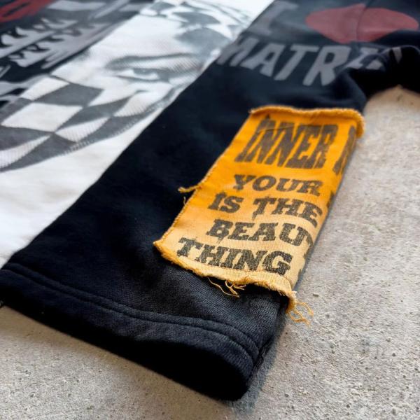 Fabricante de prendas de vestir Panel de ropa callejera Color personalizado Boxy Tee Acid Wash Sol desvanecido Vintage Hem Cut Sew Splicing Camiseta para hombres