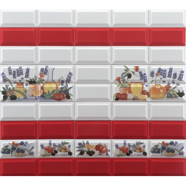 Azulejos de pared de porcelana tipo metro brillantes, cuerpo blanco, 75x152mm 150x305mm