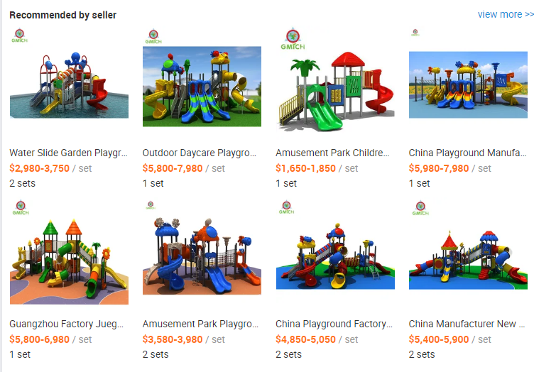 Colorful Children'S Plastic Outdoor Play Equipment For Hotel Resort