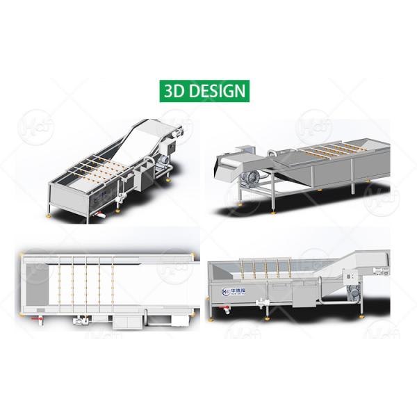 Automatic Ultrasonic Fruit Vegetable Washing Machine And Blanching Machine