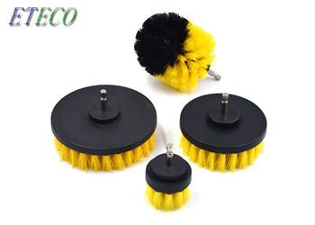 Cordless Home Power Scrubber Brush Set For Bathroom 3.5 Inch Yellow Cone