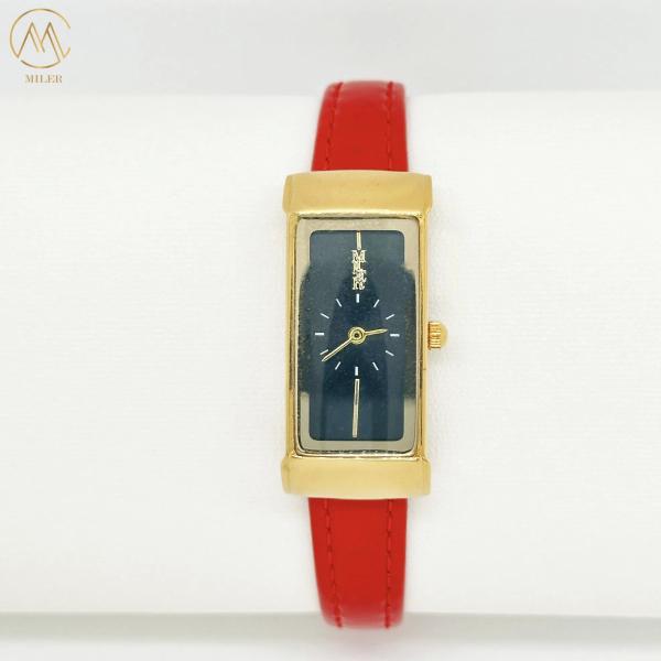 Reloj de cuarzo de mujer con esfera blanca 30m correa de cuero impermeable