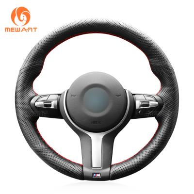 MEWANT For BMW X2 F39 Fan Club Design Style DIY Genuine Leather Steering Wheel Cover