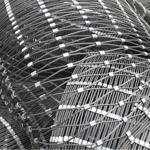 Stainless Steel 304/316 7*7 Zoo Wire Mesh Fence Green Wall Mesh Safety Net Stainless Steel Rope Mesh