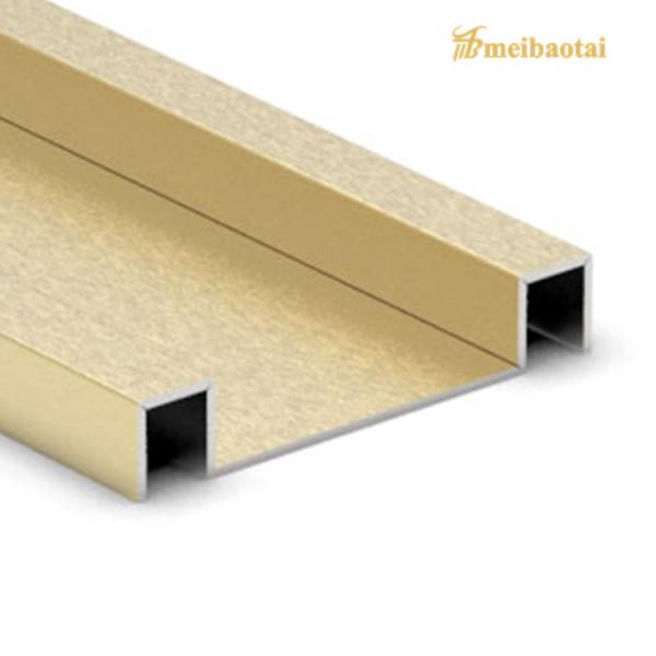 Decoração de azulejos de aço inoxidável 12mm PVD aço inoxidável U