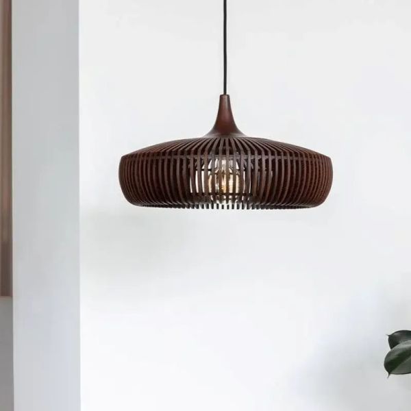 Dining Table Lighting Fixtures Bedroom Home Retro Art Designer Led Wooden Pendant Light(WH-WP-140)