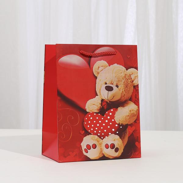 Party Gift Bag Printed Candy Packaging Bag Kraft Paper Shopping Bag Paper Bag Bear Handbag