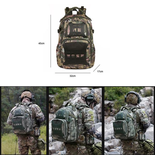 40L Mochila deportiva táctica Repelente de agua Bolsas de caza multifuncionales para montañismo