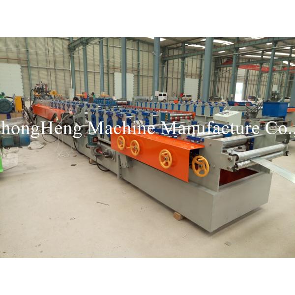 3mm Thickness steel C purlin roll Forming Machine for 80mm-300mm width , hydraulic cutting