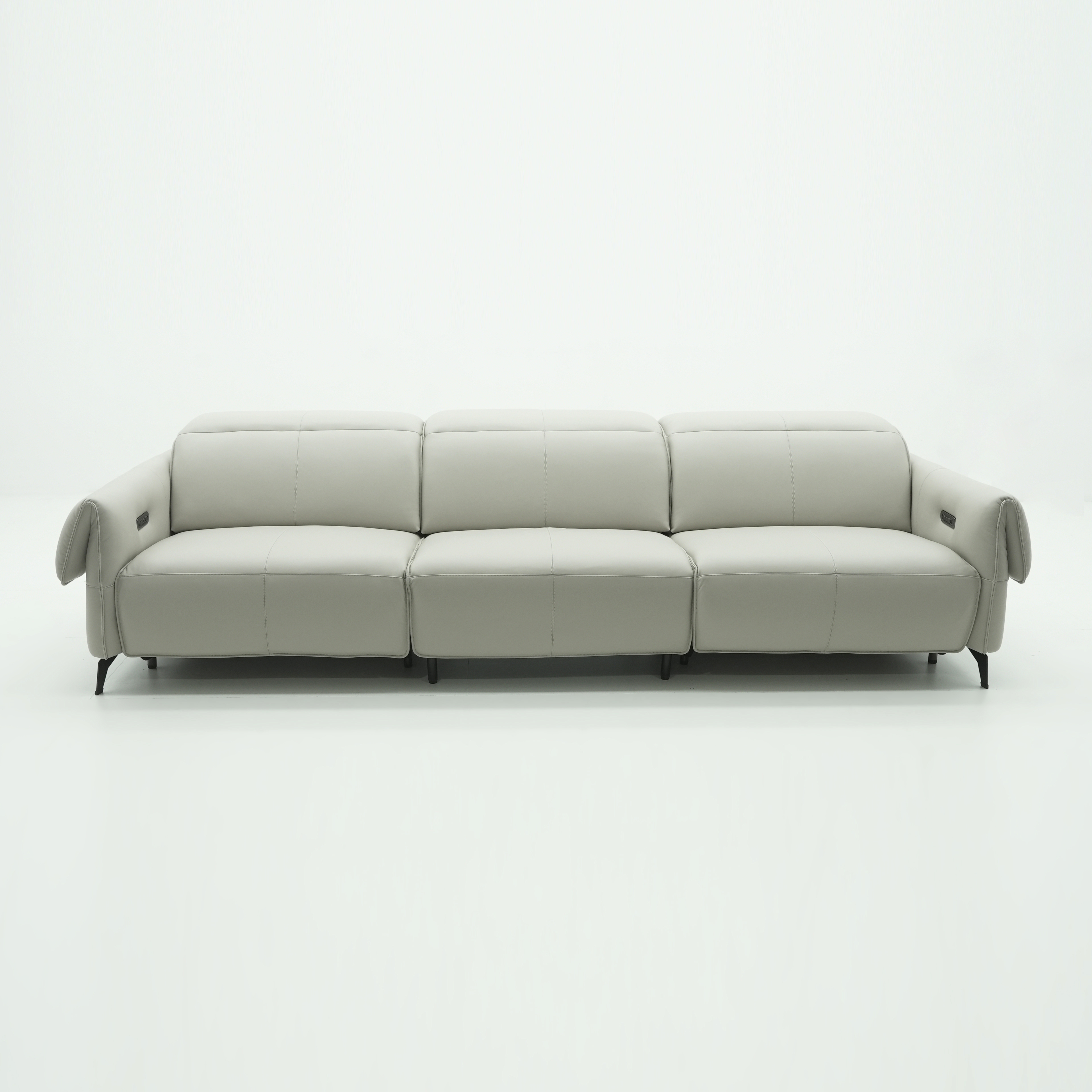 Modern Recliner Sofa with Adjustable Headrests – High Back