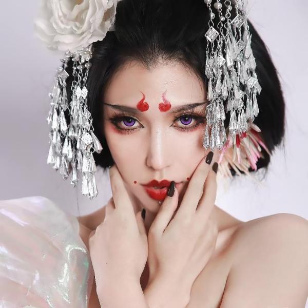 Eye Cosmetic Yearly Gray Contact Lens Colour 8.5mm Zero Power