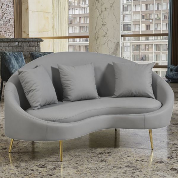 Modern Eco-Friendly Creative Chesterfield Curved Two Seater Sofa Sponge Filling Customizable for School Villa Living Room Small