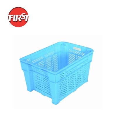 External Size 545*345*250mm Agriculture Plastic Crate for Vegetables Transportation