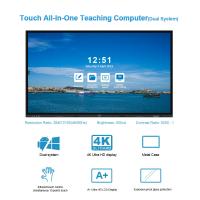 Tableaux blancs interactifs intelligents avec écran tactile 4K vibrant, système double OS et pour une utilisation transparente Android Windows