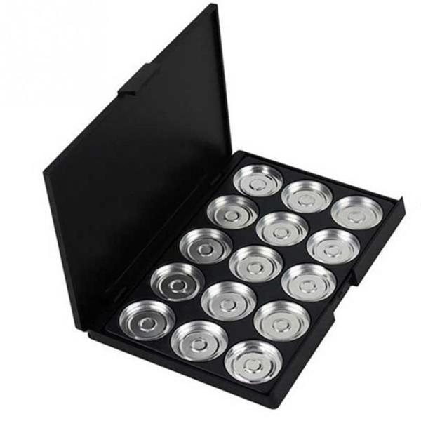Black Empty Shadow Palette Lightweight With 15 Pans 3 Years Gurantee