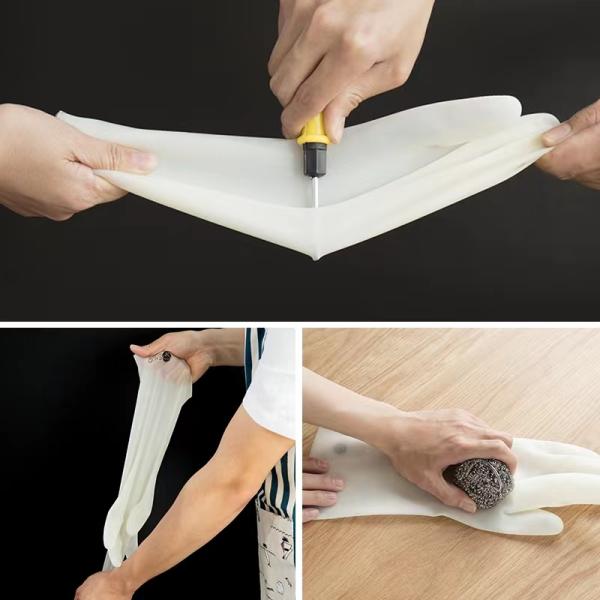 38cm Heavy Duty Nitrile Gloves Unflock Lining 15Mil Dishwashing Cleaning Gloves