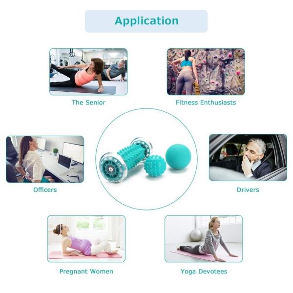 Non Toxic Shiatsu Foot Massager Roller Customized Logo For Treatment Plantar Fasciitis