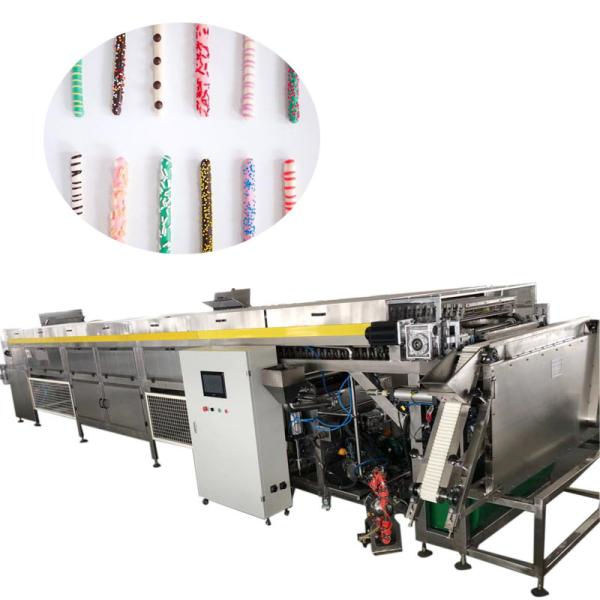 Automatic Finger Biscuit Chocolate Coating Machine For Stick Biscuit Making