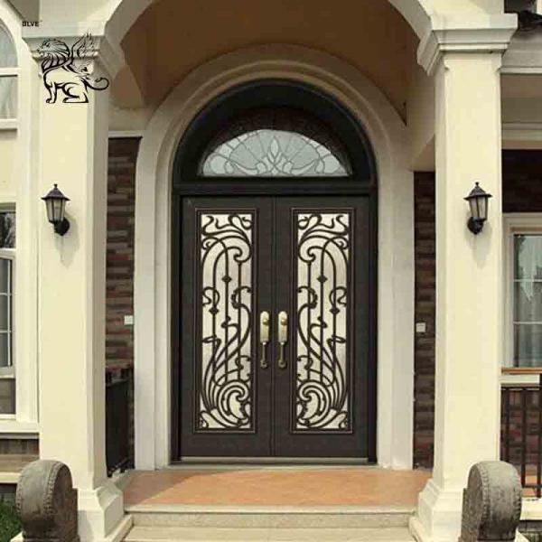 Casting Iron Double Door Anti-theft Entrance Doors Square House Safety Gate Modern Large