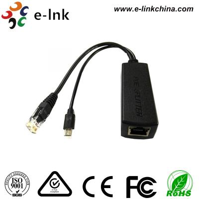 divisor do ponto de entrada do injetor 5V 2A de 10/100/1000M Power Over Ethernet com micro porta usb