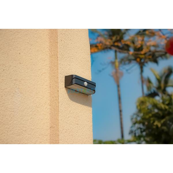 1W 2W Exterior Solar Lights IP65 Waterproof 120° Sensing Angle For Courtyards Lighting