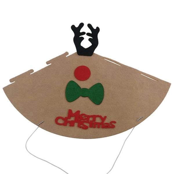 Handmade Felt Christmas Tree Ornaments , Christmas Gift Hat With Antlers