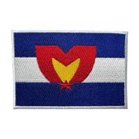O ferro da sarja do emblema nacional de bandeira nacional em remendos bordados personalizou