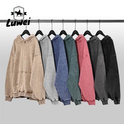 Crop Top Heavyweight Cotton Hoodie Long Sleeve Plain Oversized Sweatshirts