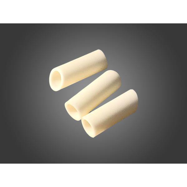Porous 99 % High Alumina Zirconia Ceramic Parts , Inclined Zirconia Tube / Pipe