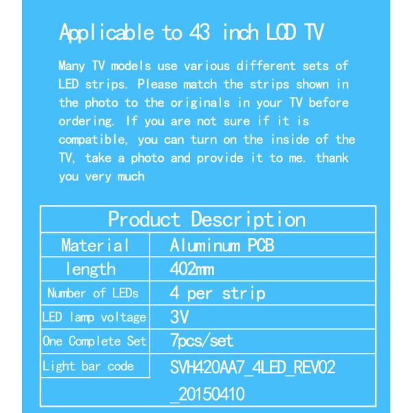 Применимо к Hisense 43 дюймовым телевизорам LED 43EC200 LED43EC200 LED43T11 световой полосы S