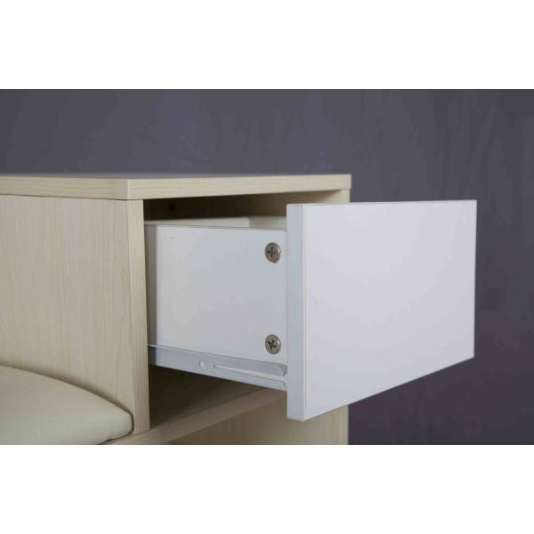 White Modern Narrow Home Shoe Cabinet Cushion Bench With PB Board Frame