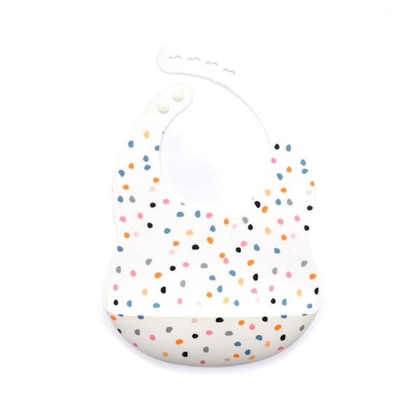 Child Safe Food Catcher Non BPA Baby Silicone Bib Eco Friendly