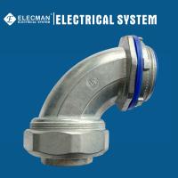 Connecteur étanche aux liquides de 90 degrés de pouce de zinc de 1-1/2 pour le conduit flexible