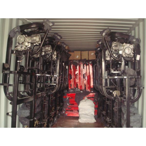 Electric Three Wheel Cargo Motorcycle With Two Seats 300KG Loading Weight