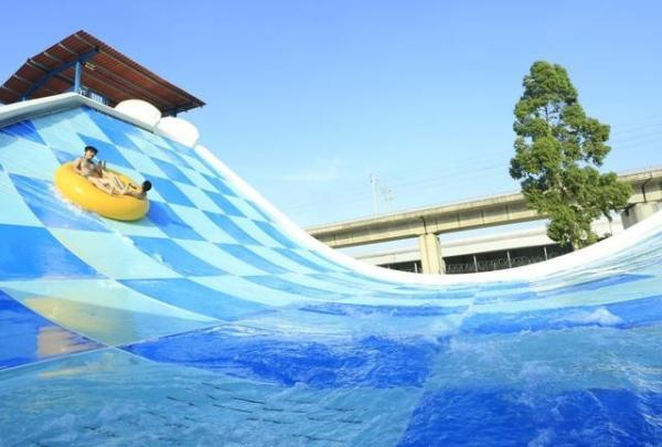 Fiberglass Water Park Equipment Two Person Riding Swing Adult Water Slide for Aqua Park