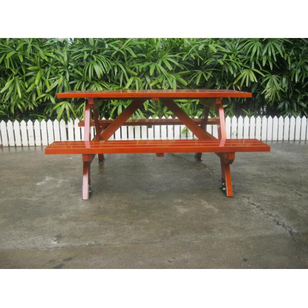 Двухместные деревянные столовые скамейки на улице длиной 1500 мм для колледжа