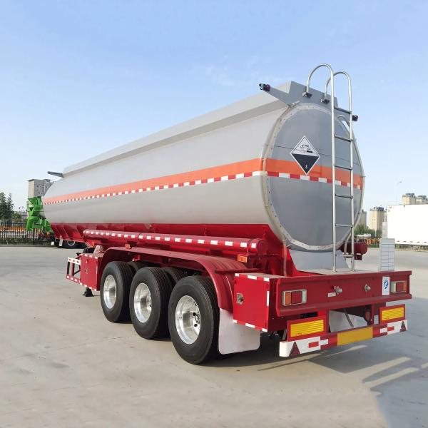 3-Axle 12r20/12r22.5 Tire 45000l 50000l Original Axle Stainless Steel Tank Truck Oil Tank Trailer Factory Sales