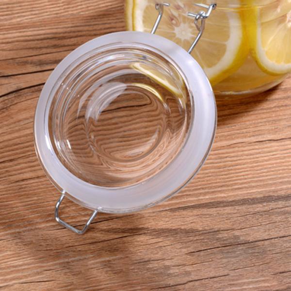 Stocked Airtight Glass Jam Jar Canister Multi Capacity Soda Glass Material