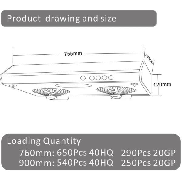 Клобук 60cm ряда камина кухни серебряной нержавеющей стали тонкий 90cm