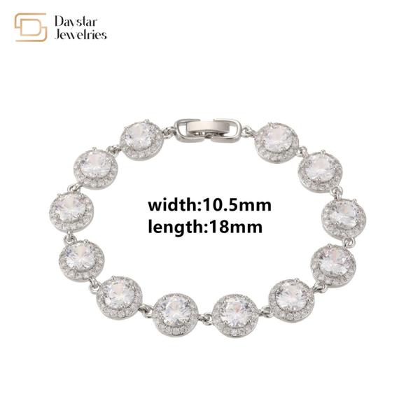 Women 18k Gold Bracelet Jewelry , Zircon Natural Diamond Bracelet
