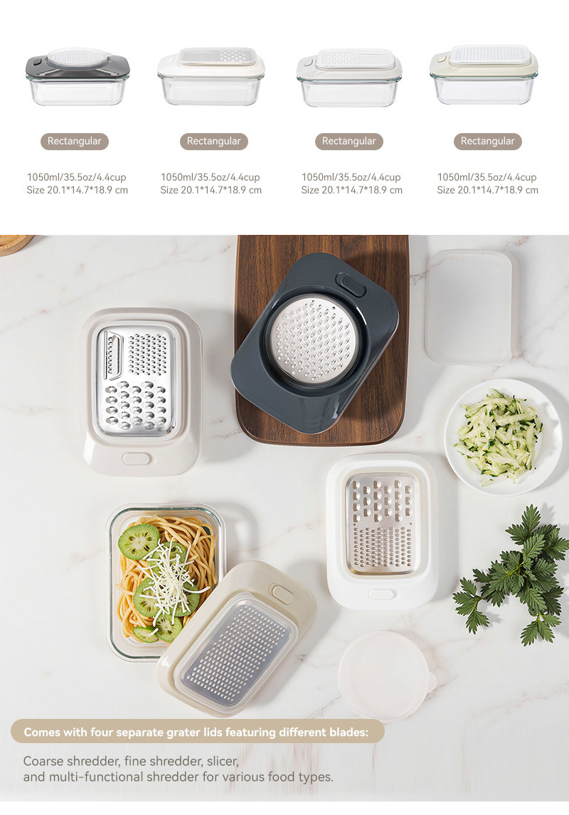 Multi-functional Grater With Glass Container For Amazon & DTC E-commerce Sellers