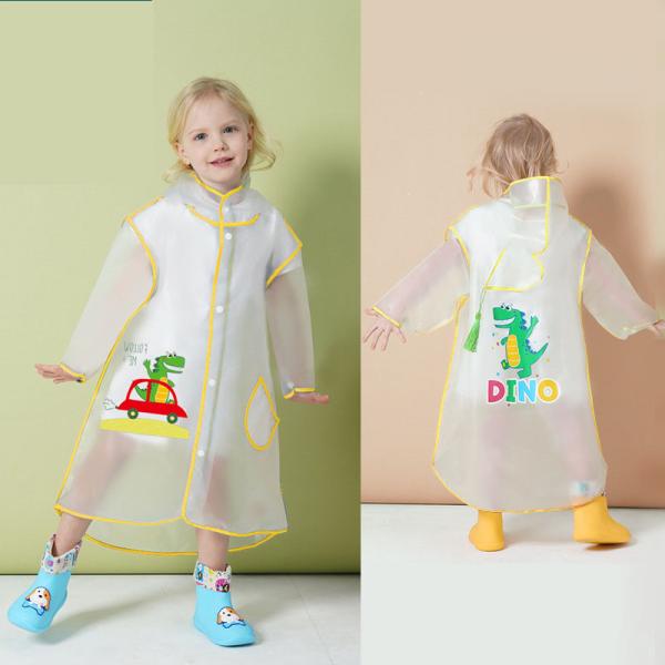 Single-Person Rainwear Little Dinosaur Cartoon Poncho for Elementary School Students