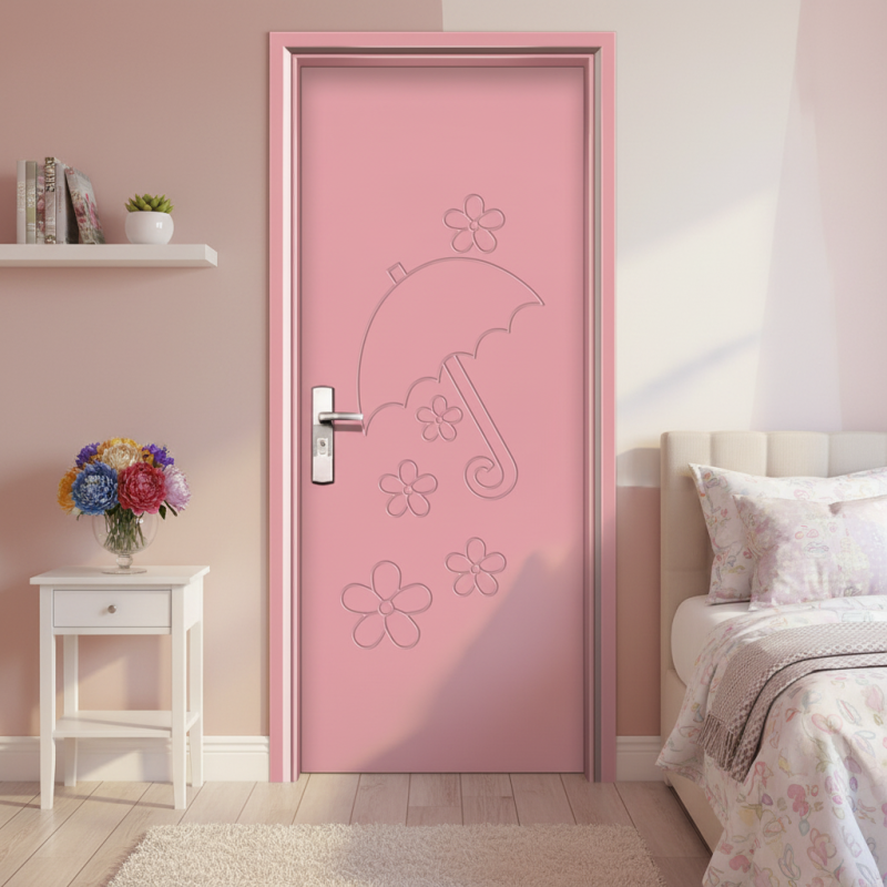 Painting WPC Door Featuring Excellent Heat Insulation and Moisture Resistance Suitable for Various Interior Applications
