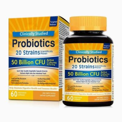 Probiotic Capsules Organic Vegan Immune Support Digestion & Gut Fiber Supplement