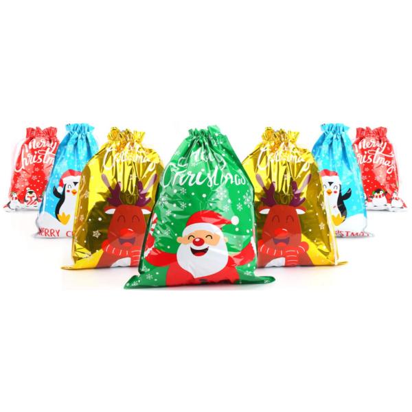 Christmas gift bag pe drawstring bag candy gift biscuit cookie happy atmosphere packaging bag