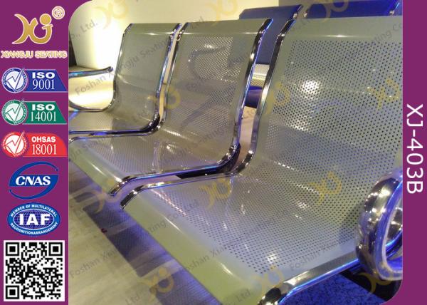 Hospital Iron Structure Full Welding 3 Seater Waiting Chair With Cushion